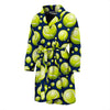 Tennis Ball Pattern Print Men Long Robe-grizzshop