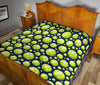 Tennis Ball Pattern Print Quilt-grizzshop