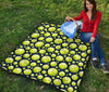 Tennis Ball Pattern Print Quilt-grizzshop