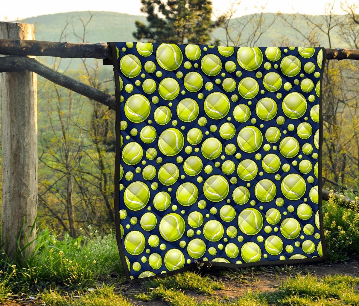 Tennis Ball Pattern Print Quilt-grizzshop