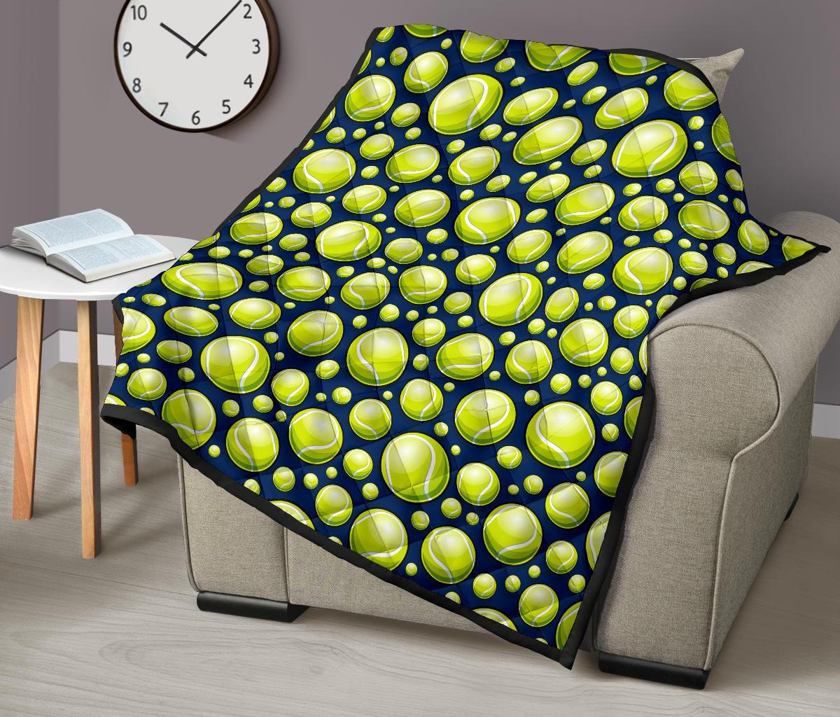 Tennis Ball Pattern Print Quilt-grizzshop