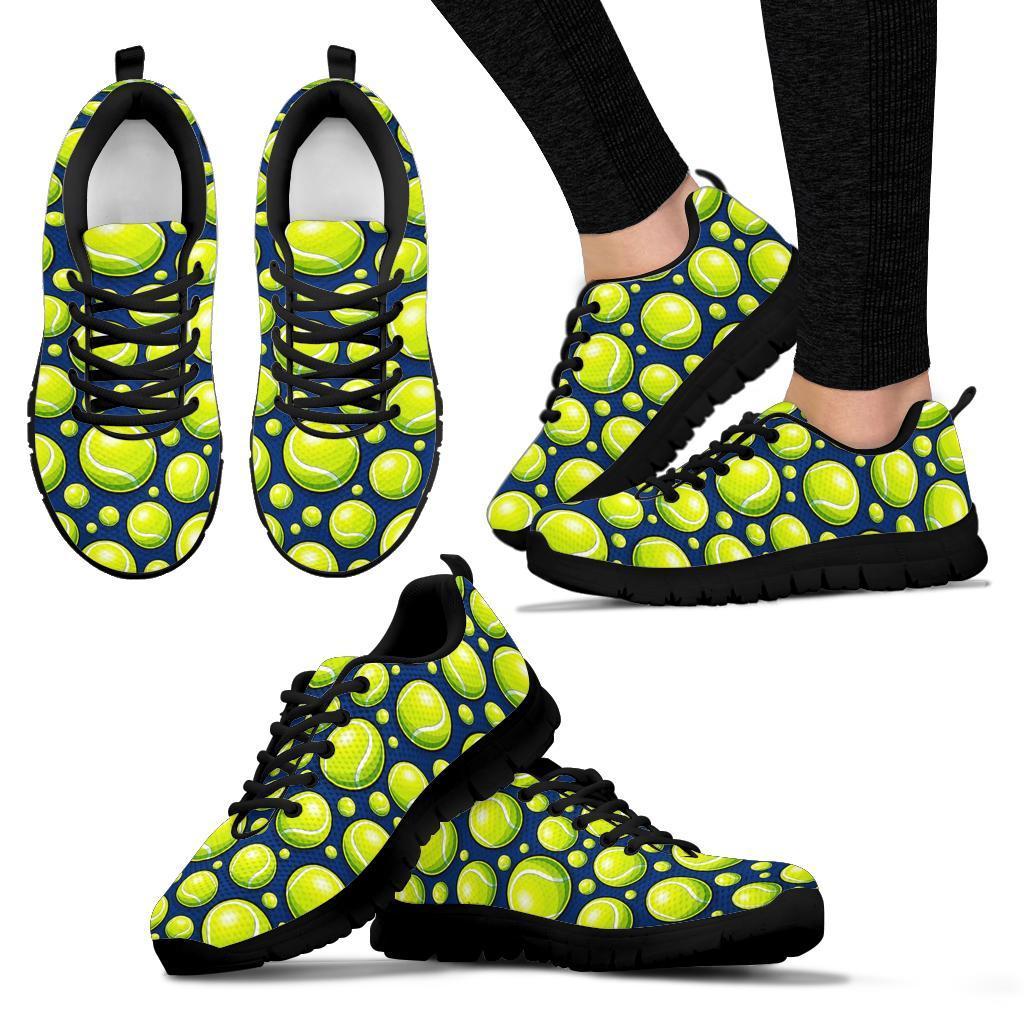 Tennis Ball Pattern Print Sneaker Shoes For Men Women-grizzshop