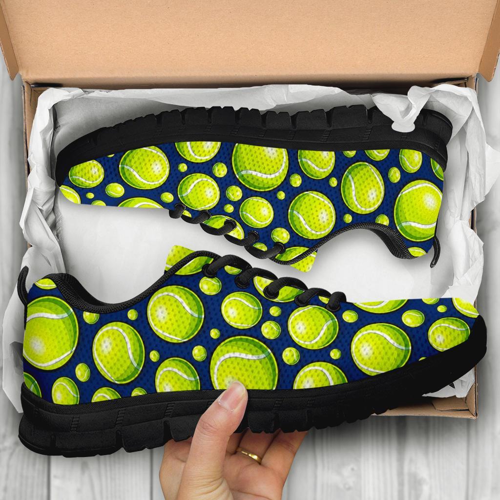 Tennis Ball Pattern Print Sneaker Shoes For Men Women-grizzshop