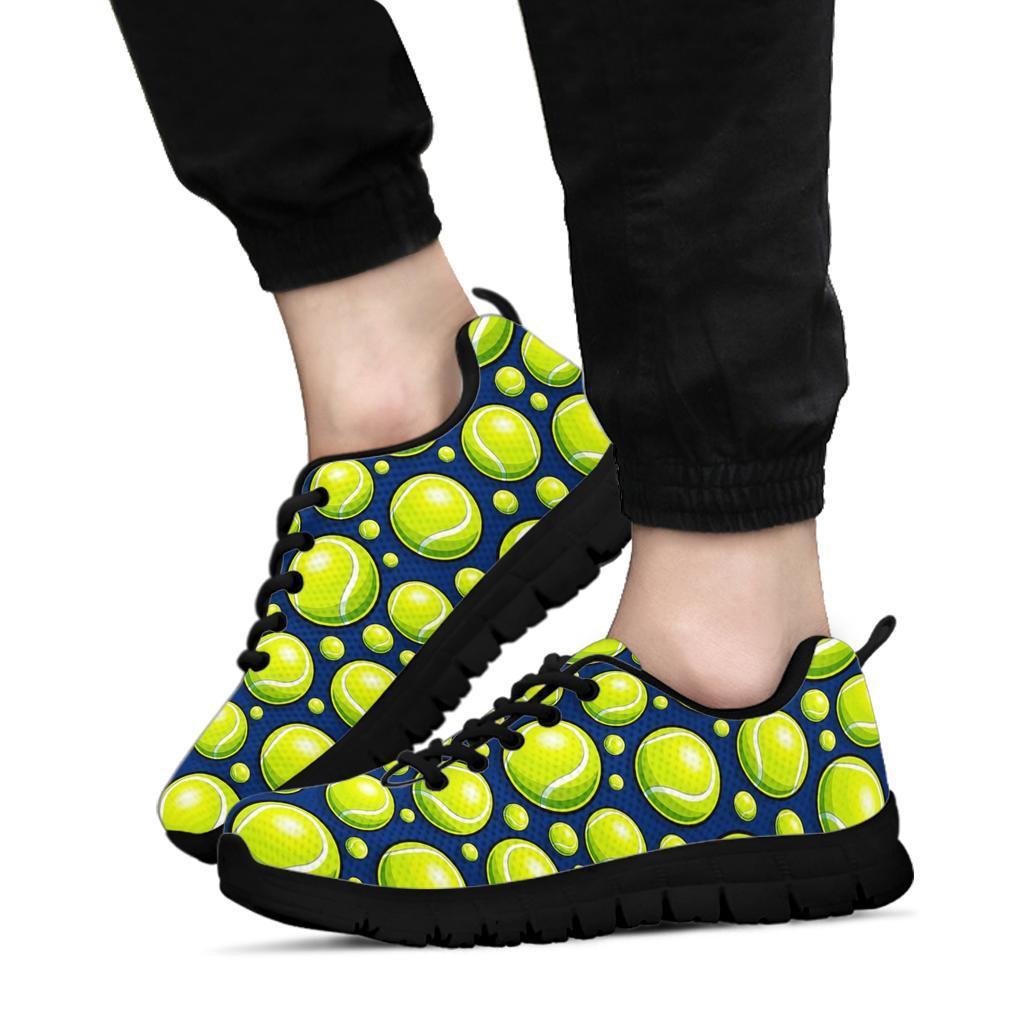 Tennis Ball Pattern Print Sneaker Shoes For Men Women-grizzshop