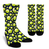 Tennis Ball Pattern Print Unisex Crew Socks-grizzshop