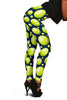 Tennis Ball Pattern Print Women Leggings-grizzshop