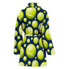 Tennis Ball Pattern Print Women Long Robe-grizzshop