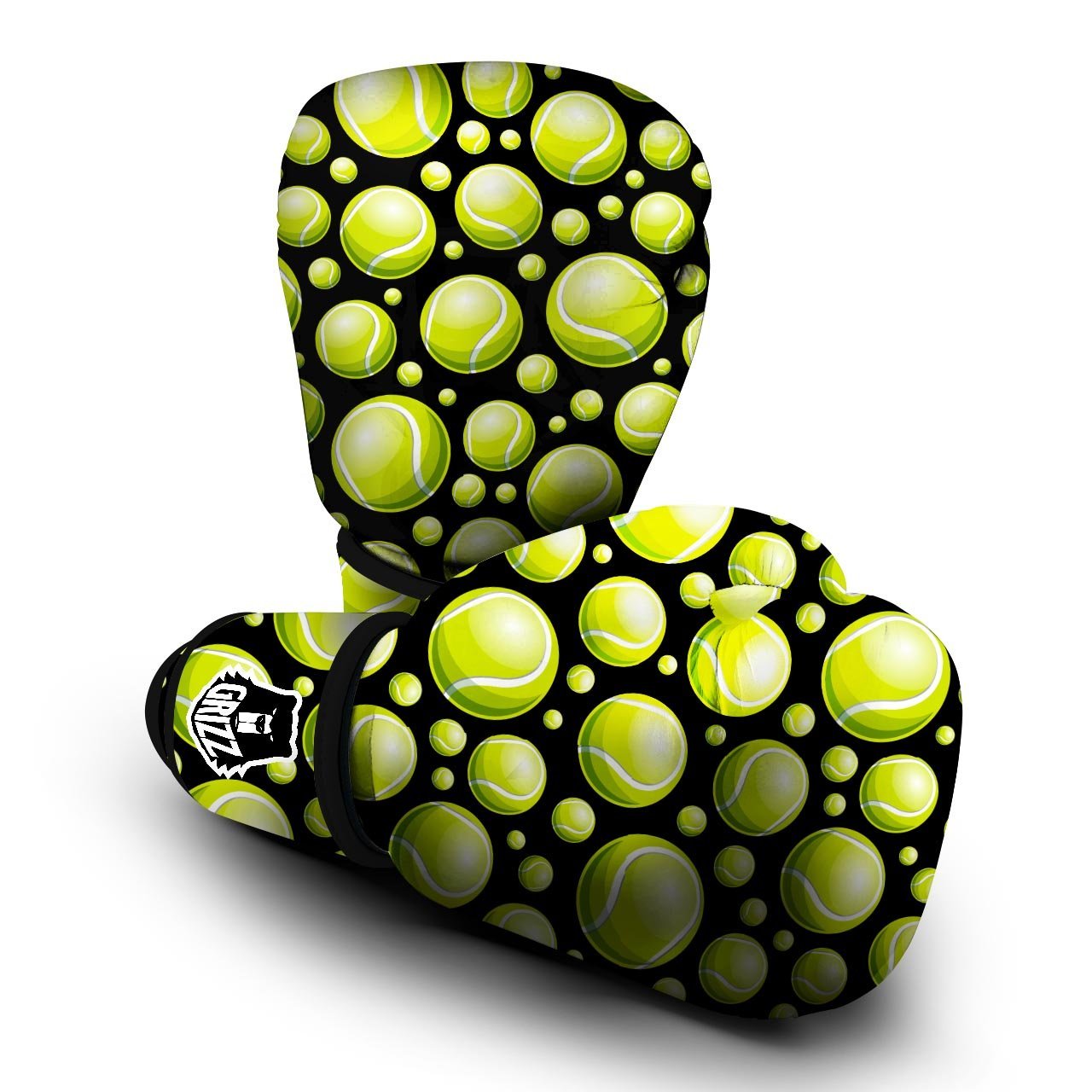Tennis Balls Print Pattern Boxing Gloves-grizzshop