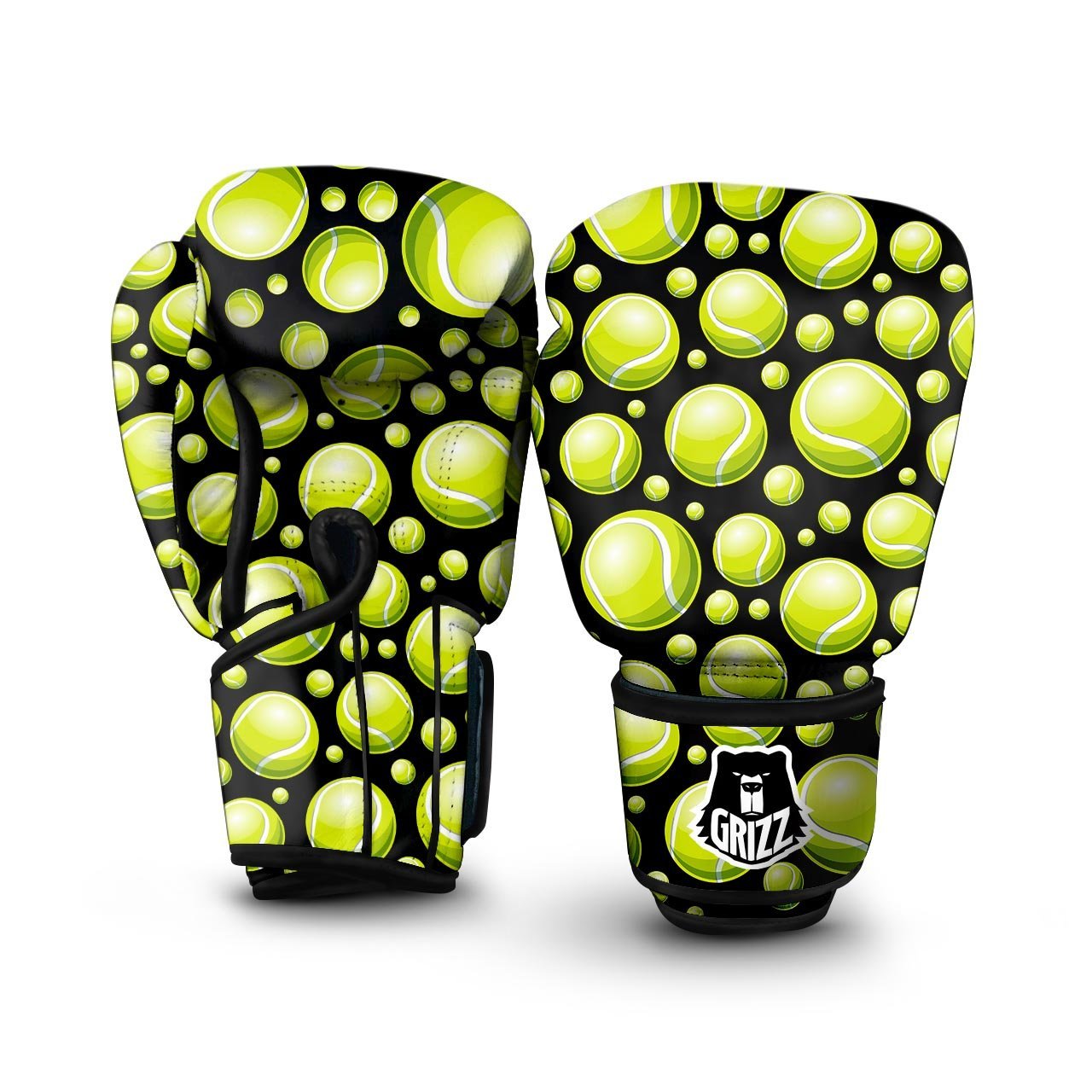 Tennis Balls Print Pattern Boxing Gloves-grizzshop