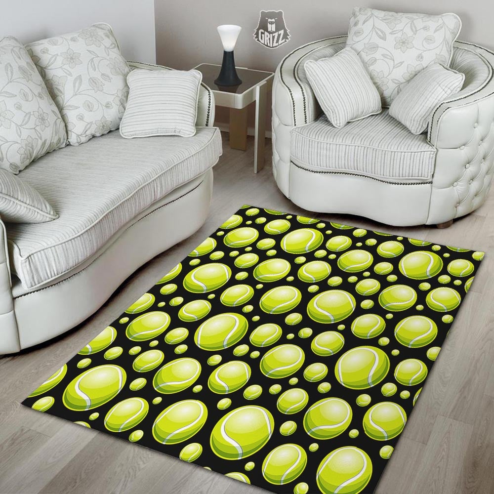 Tennis Balls Print Pattern Floor Mat-grizzshop