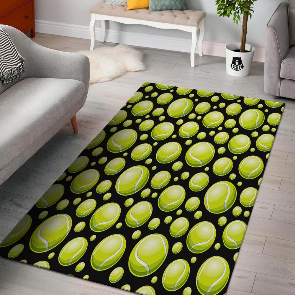 Tennis Balls Print Pattern Floor Mat-grizzshop