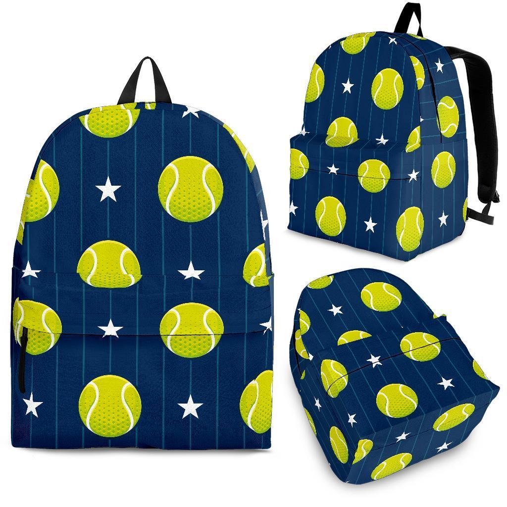 Tennis Pattern Print Backpack-grizzshop