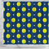 Tennis Pattern Print Bathroom Shower Curtain-grizzshop