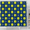 Tennis Pattern Print Bathroom Shower Curtain-grizzshop