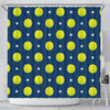 Tennis Pattern Print Bathroom Shower Curtain-grizzshop