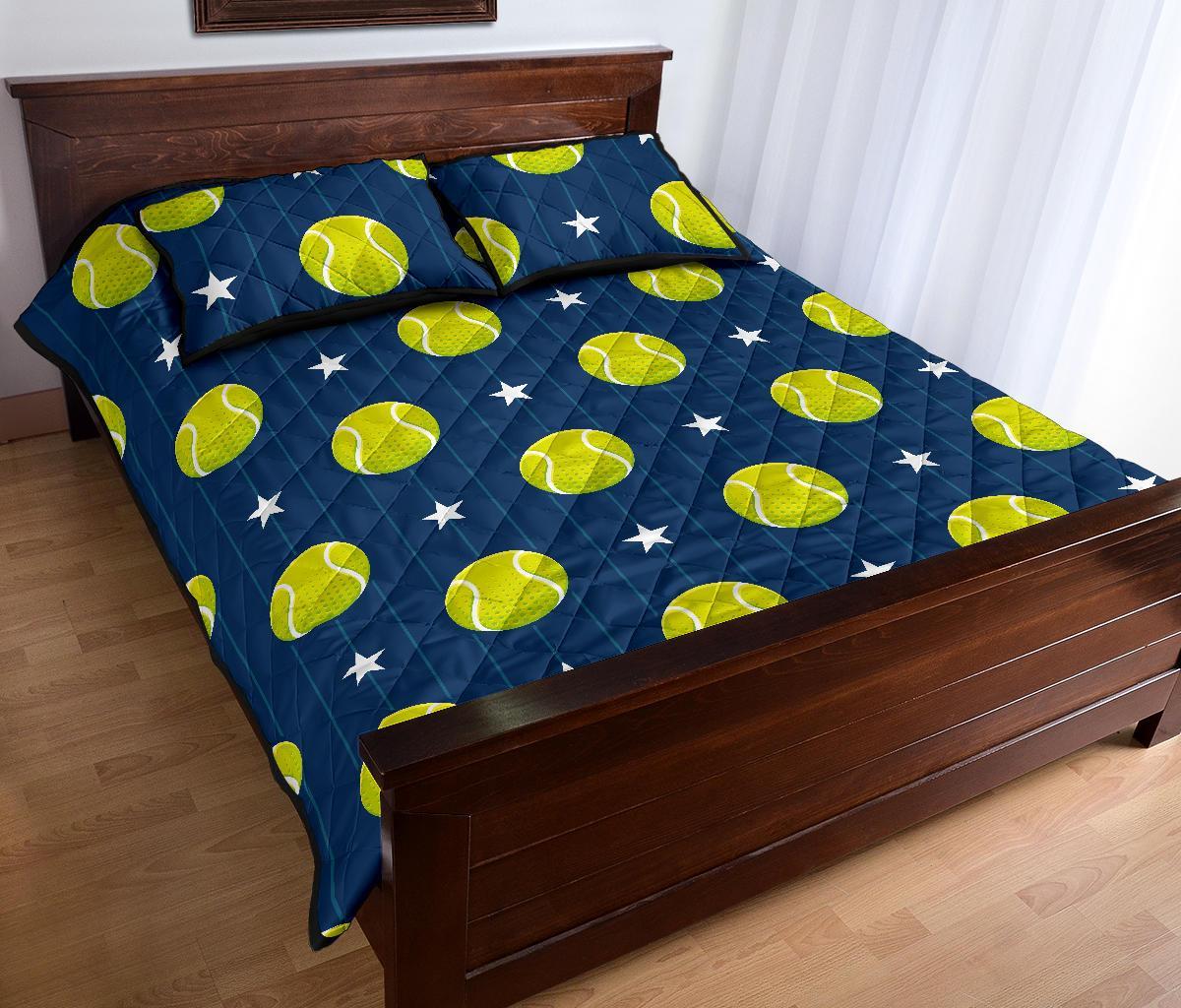 Tennis Pattern Print Bed Set Quilt-grizzshop