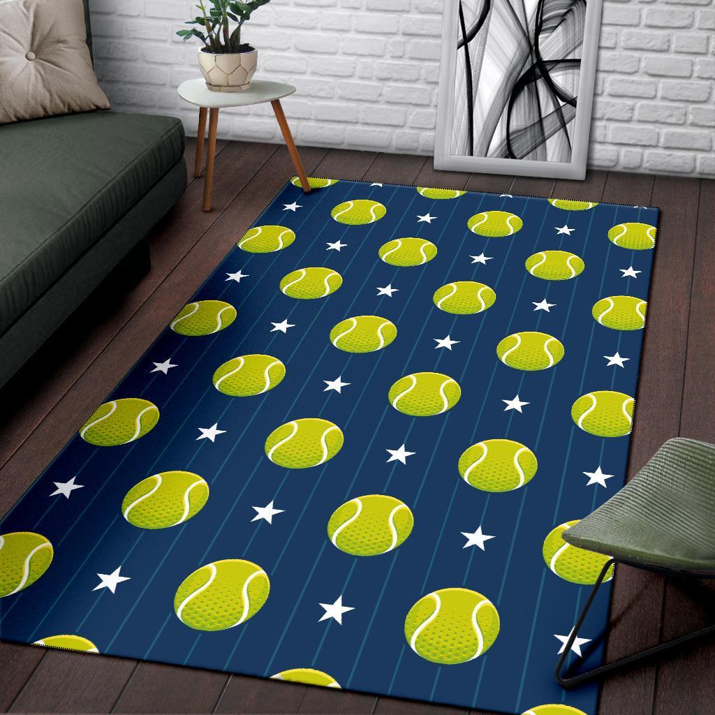 Tennis Pattern Print Floor Mat-grizzshop