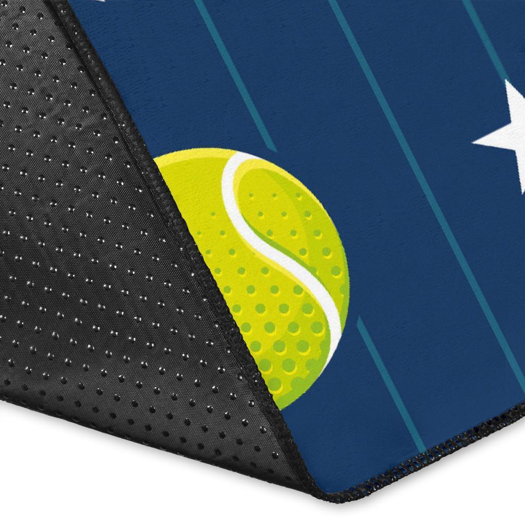 Tennis Pattern Print Floor Mat-grizzshop