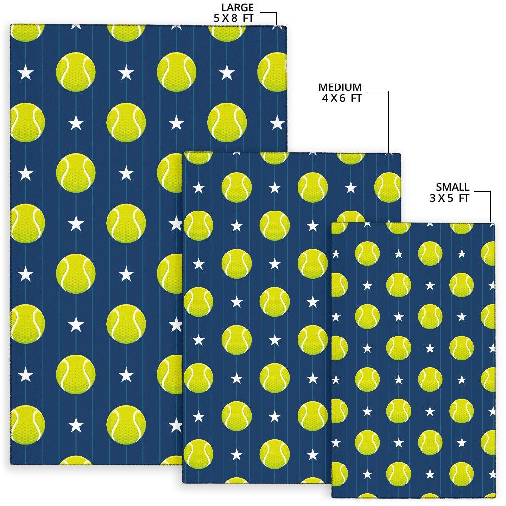 Tennis Pattern Print Floor Mat-grizzshop