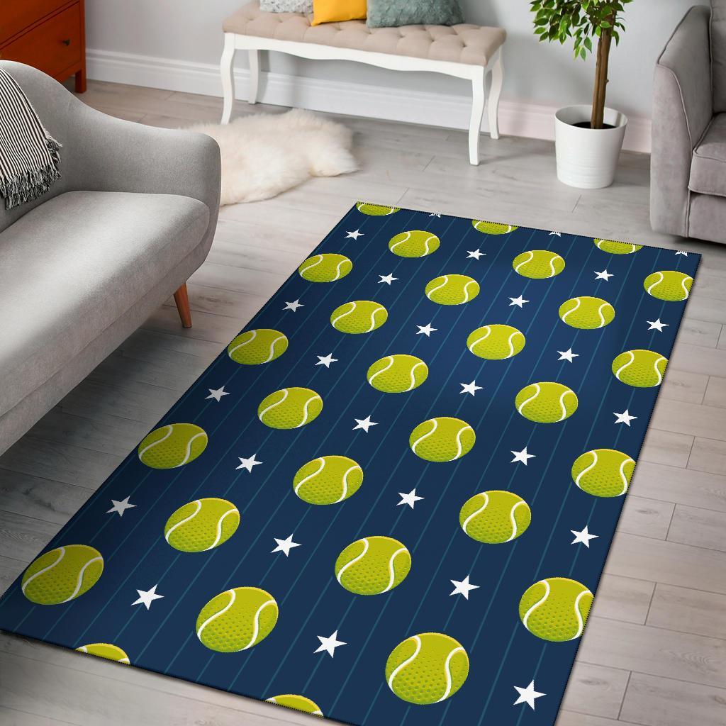 Tennis Pattern Print Floor Mat-grizzshop