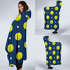 Tennis Pattern Print Hooded Blanket-grizzshop