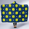 Tennis Pattern Print Hooded Blanket-grizzshop