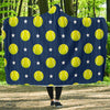 Tennis Pattern Print Hooded Blanket-grizzshop