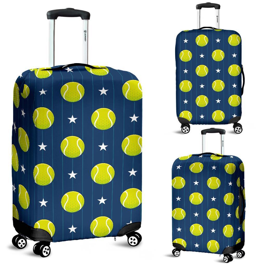 Tennis Pattern Print Luggage Cover Protector-grizzshop