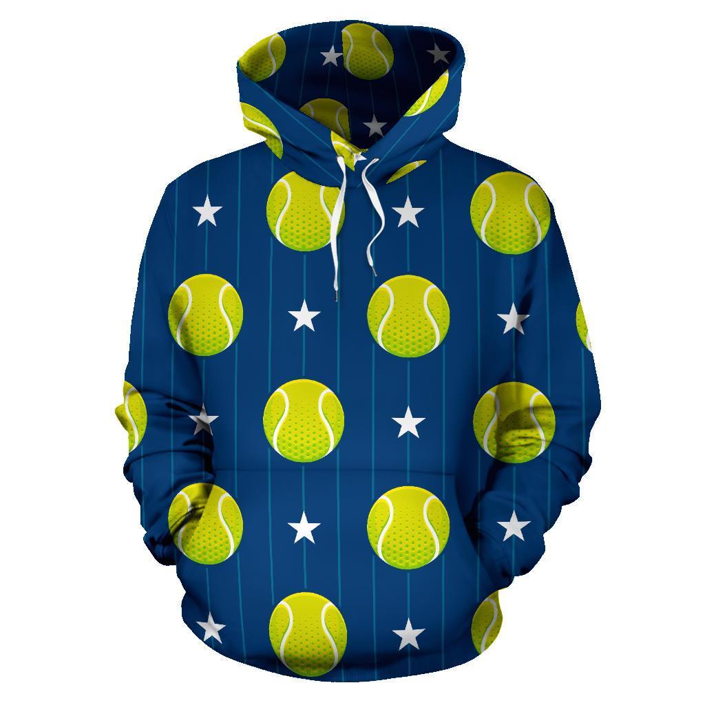 Tennis Pattern Print Men Women Pullover Hoodie-grizzshop