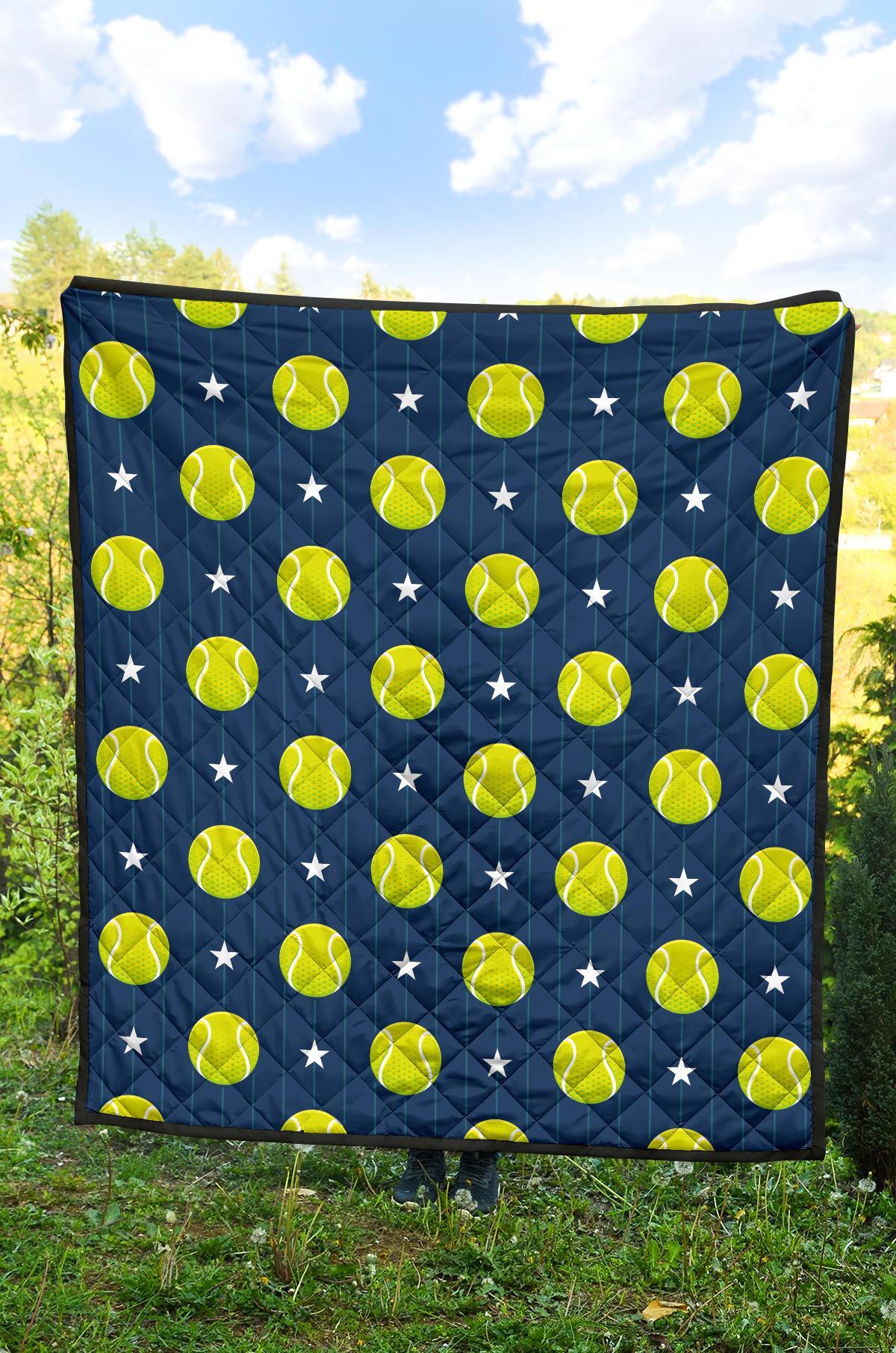 Tennis Pattern Print Quilt-grizzshop