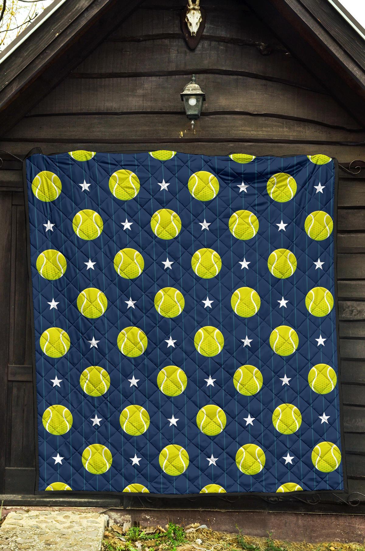 Tennis Pattern Print Quilt-grizzshop