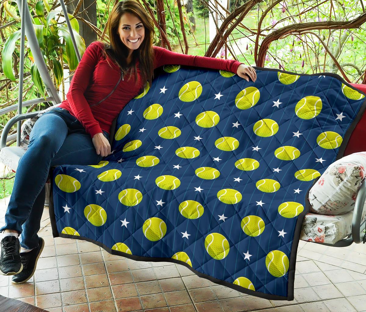 Tennis Pattern Print Quilt-grizzshop