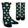 Tennis Pattern Print Unisex Crew Socks-grizzshop