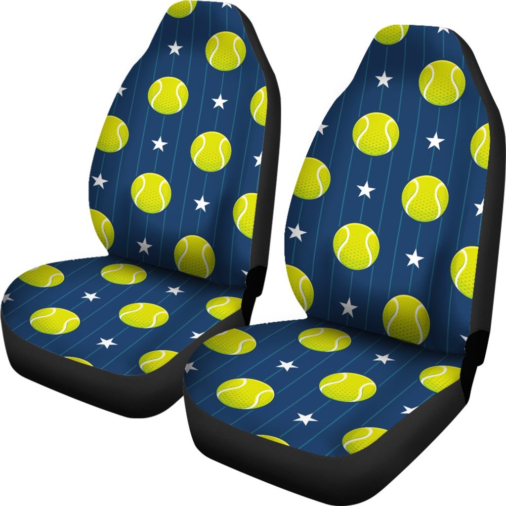 Tennis Pattern Print Universal Fit Car Seat Covers-grizzshop