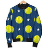 Tennis Pattern Print Women Casual Bomber Jacket-grizzshop