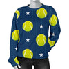 Tennis Pattern Print Women's Sweatshirt-grizzshop