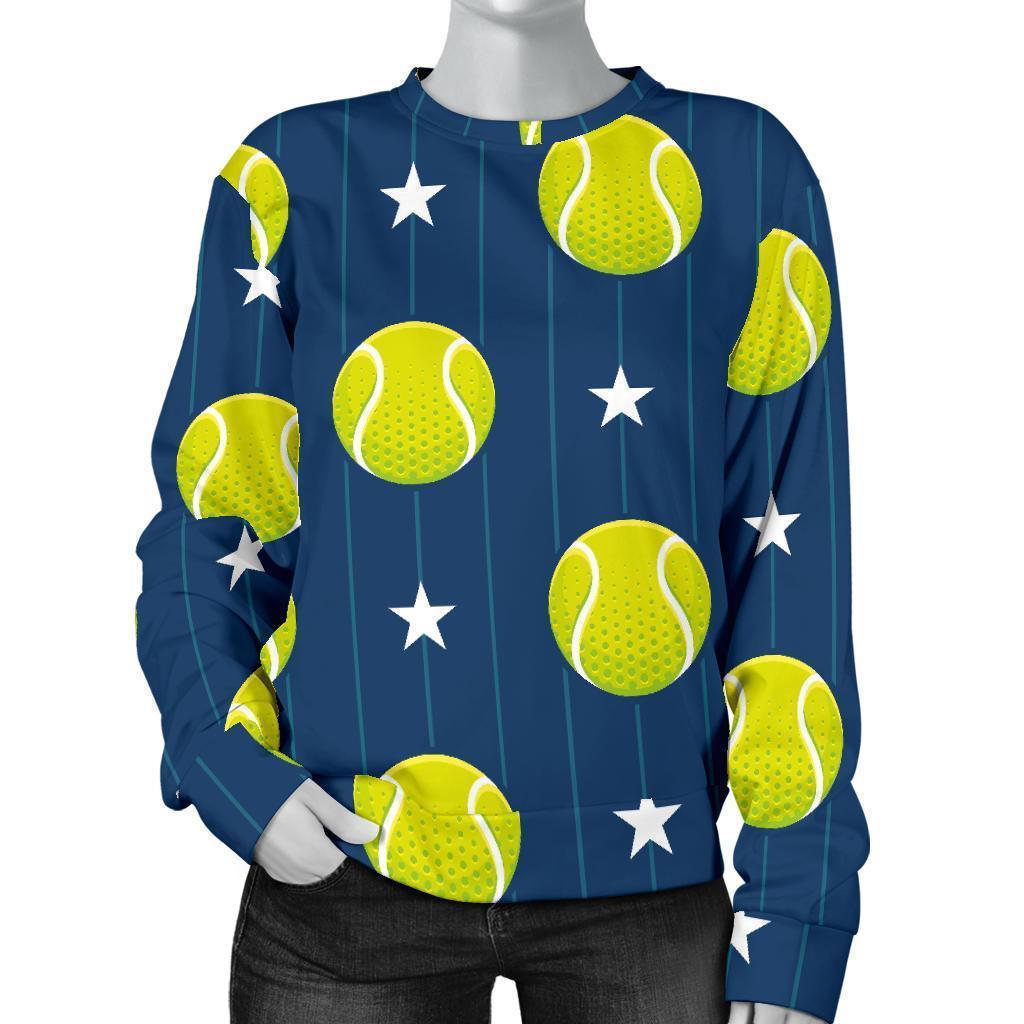 Tennis Pattern Print Women's Sweatshirt-grizzshop