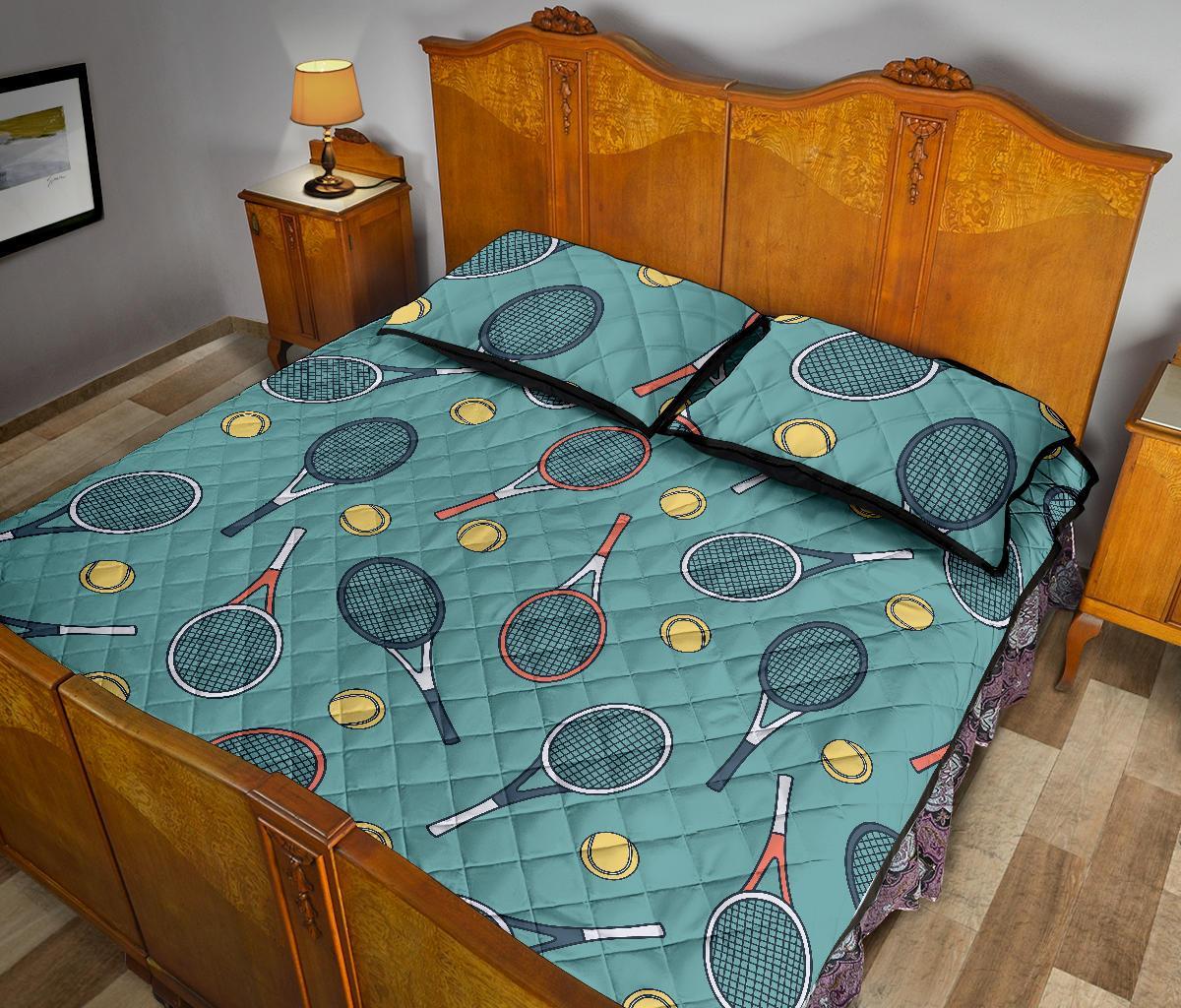 Tennis Print Pattern Bed Set Quilt-grizzshop