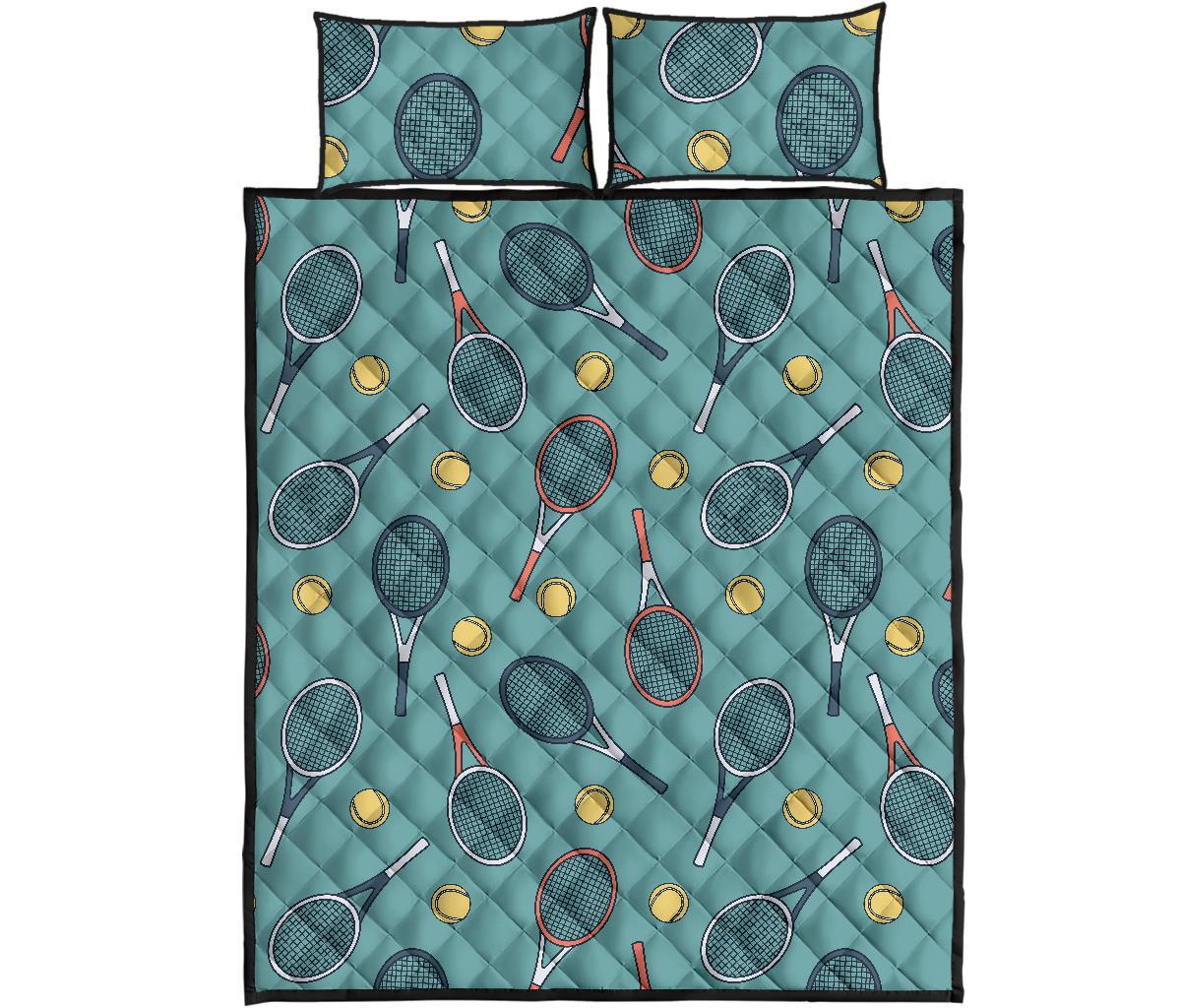 Tennis Print Pattern Bed Set Quilt-grizzshop