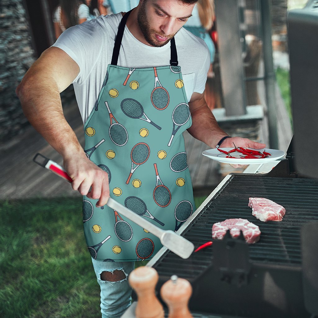 Tennis Print Pattern Men's Apron-grizzshop