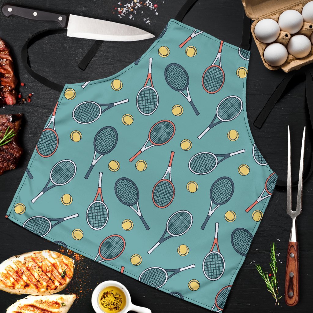 Tennis Print Pattern Men's Apron-grizzshop