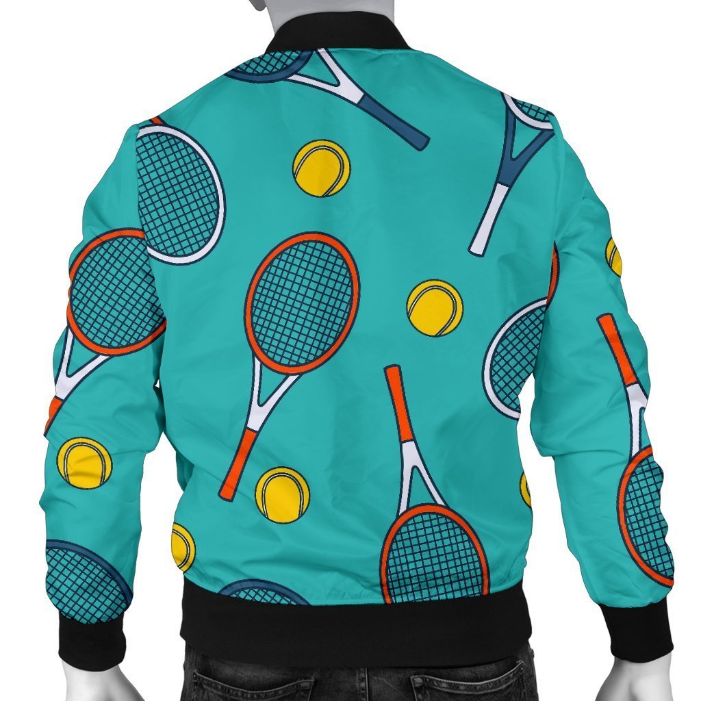 Tennis Print Pattern Men's Bomber Jacket-grizzshop