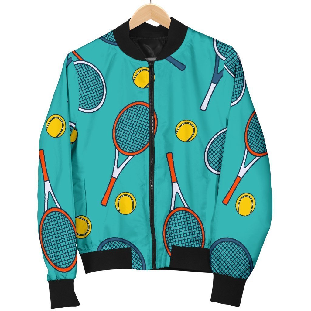 Tennis Print Pattern Men's Bomber Jacket-grizzshop