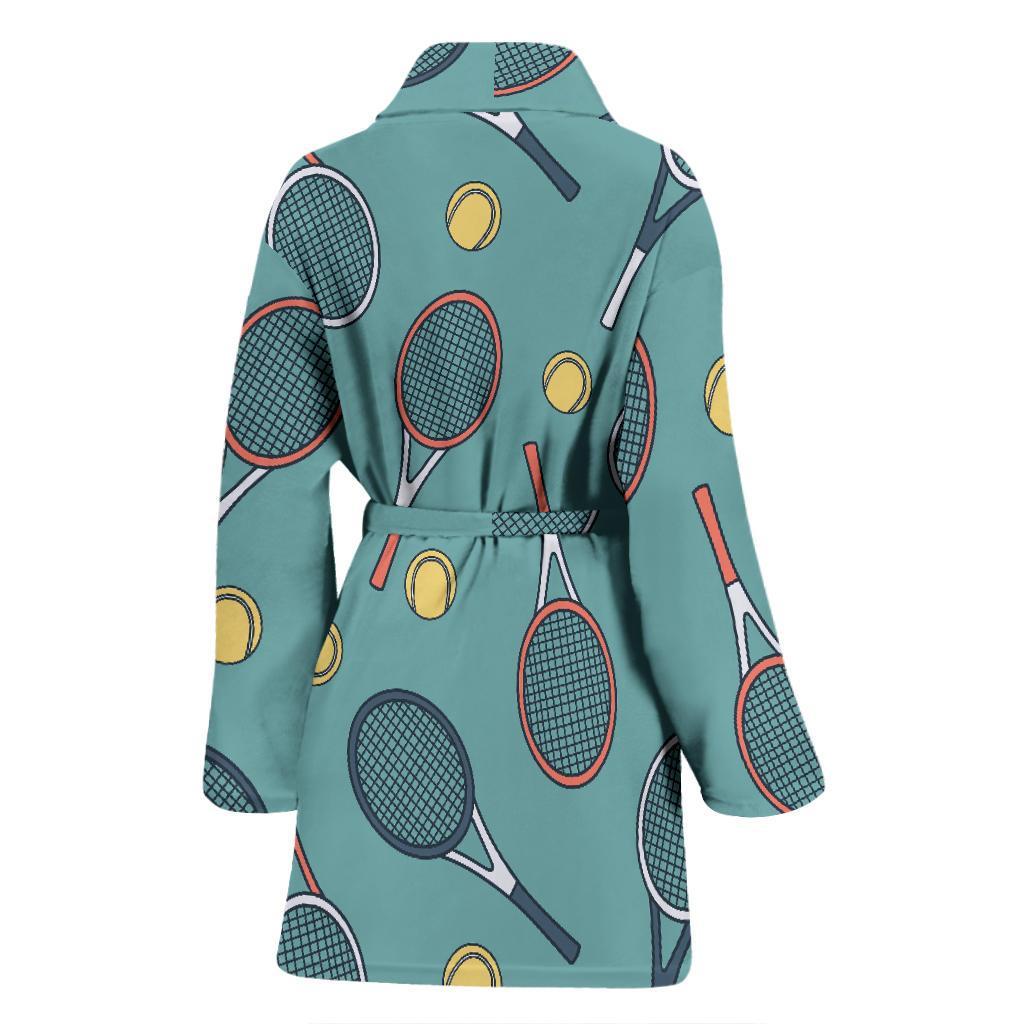 Tennis Print Pattern Women Long Robe-grizzshop