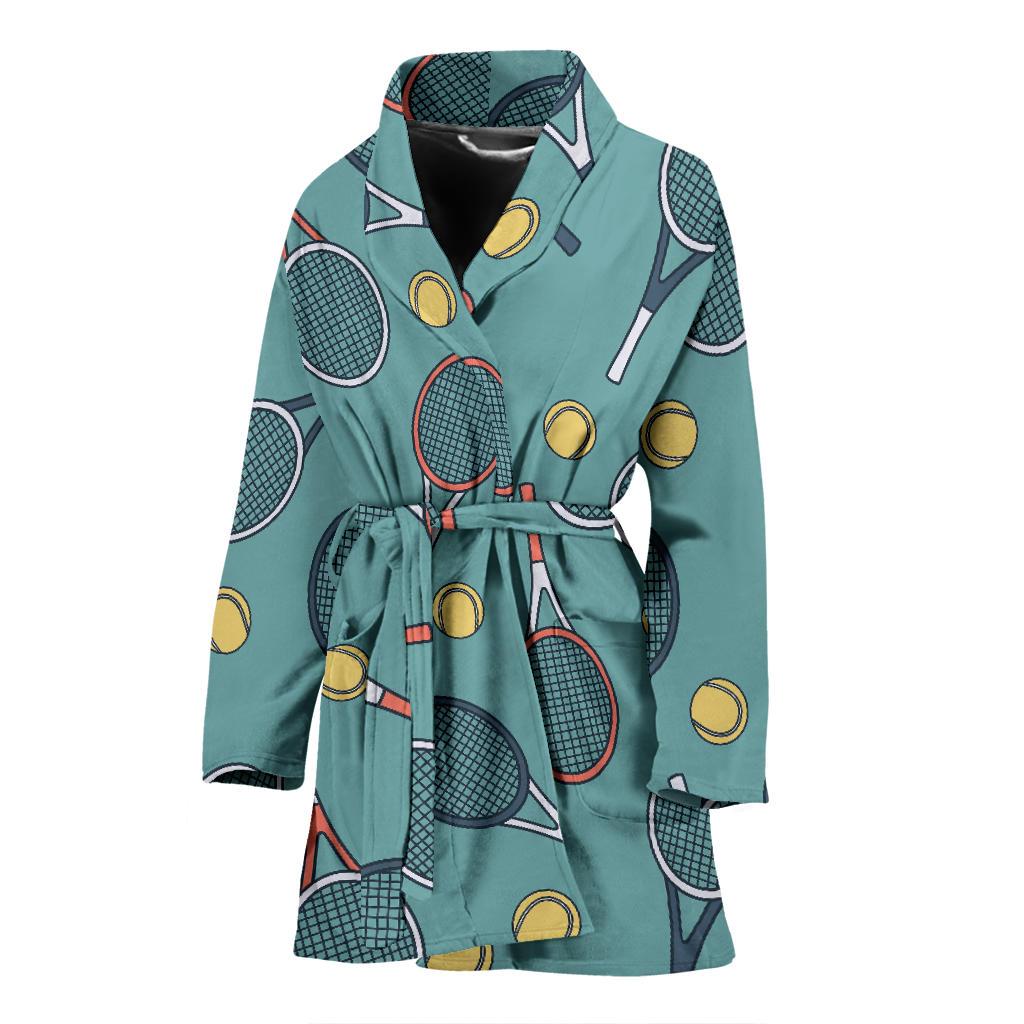 Tennis Print Pattern Women Long Robe-grizzshop