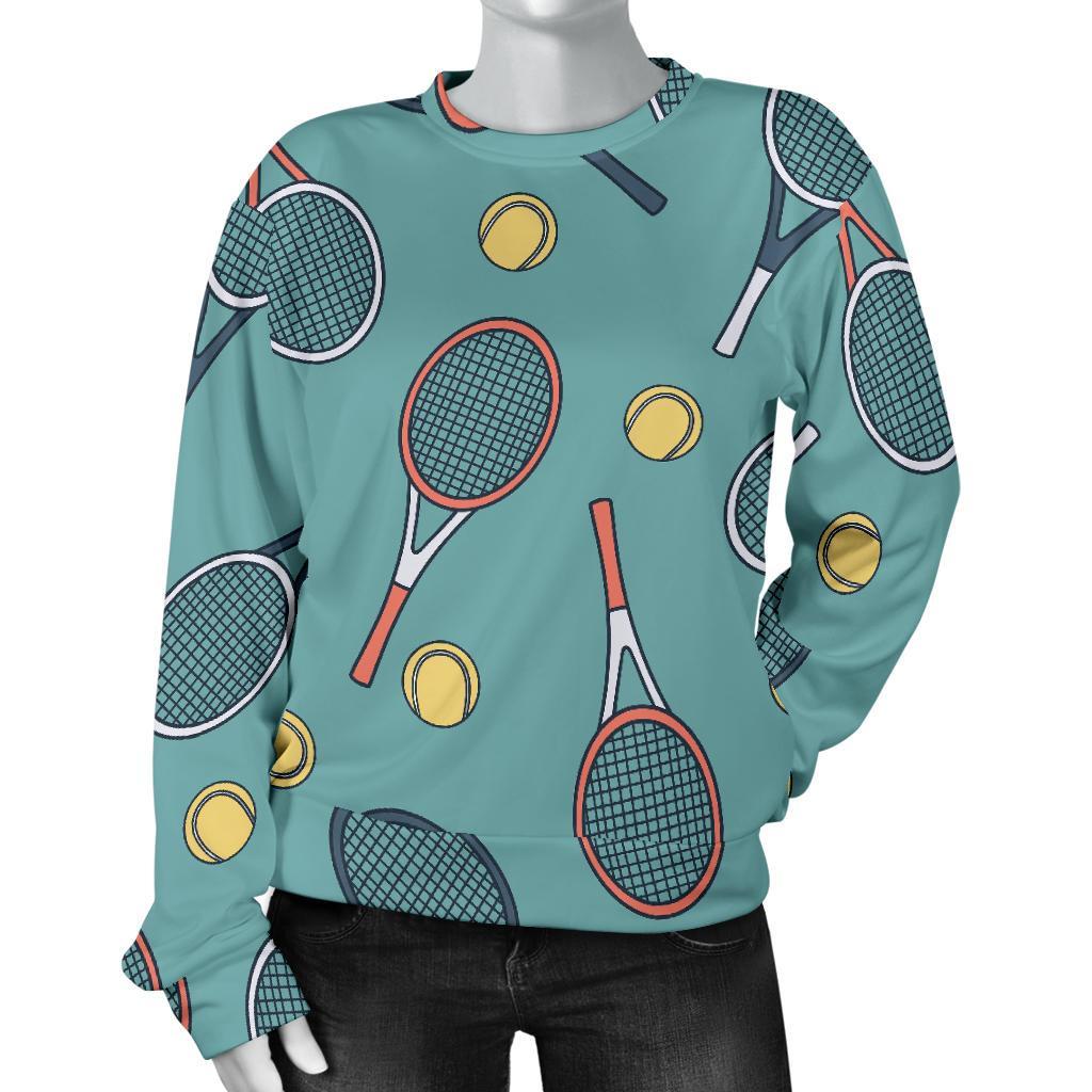 Tennis Print Pattern Women's Sweatshirt-grizzshop