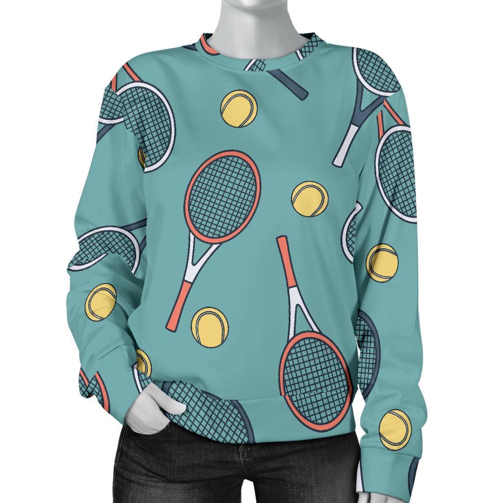 Tennis Print Pattern Women's Sweatshirt-grizzshop