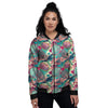 Tennis Retro Print Pattern Women's Bomber Jacket-grizzshop