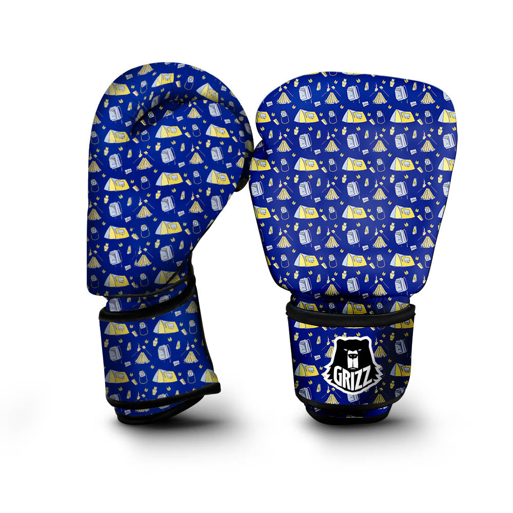 Tent Camping Print Pattern Boxing Gloves-grizzshop