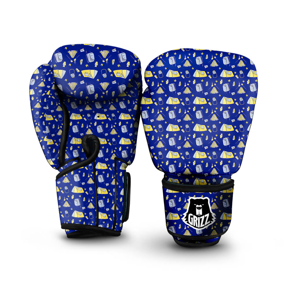 Tent Camping Print Pattern Boxing Gloves-grizzshop